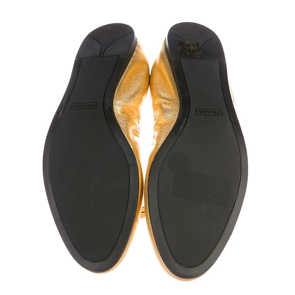 Prada Logo Metallic Flats - Picture 5 of 6